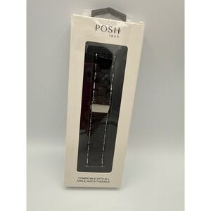 Posh Tech Orla Watch Band Unisex OS Black New Silicone Link Apple Watch Strap